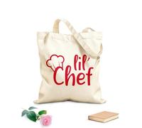 AILOONG fun kitchen typography Reinforced Bottom Canvas Bag 340g/m² thick fabric Uses as a gift bag
