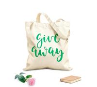 AILOONG ga calligraphic lettering on isolated modern brush calligraphy logo Reinforced Bottom Canvas Bag 340g/m² thick fabric Uses as a gift bag