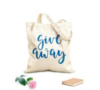 AILOONG ga calligraphic lettering on isolated modern brush calligraphy logo Reinforced Bottom Canvas Bag 340g/m² thick fabric Uses as a gift bag