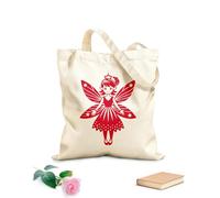 AILOONG glittering holiday fairy joy Reinforced Bottom Canvas Bag 340g/m² thick fabric Uses as a gift bag