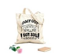 AILOONG god soul soon Reinforced Bottom Canvas Bag 12 oz thick fabric Uses as a gift bag 35x40cm Large