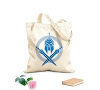 AILOONG Greek Shield Helmet Sword Ancient Warrior Cotton Canvas Shopping Bag 340g/m² thick fabric Uses as a gift bag