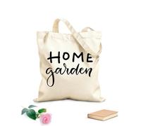 AILOONG Hand drawn gardening lettering funny quote motivational phrase advertising Reinforced Bottom Canvas Bag 12 oz thick fabric Uses as a gift bag 25x30cm Small
