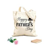 AILOONG happy fathers day Reinforced Bottom Canvas Bag 12 oz thick fabric Uses as a gift bag 25x30cm Small