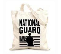 AILOONG Happy United States National Guard Birthday Cotton Canvas Shoulder Bags 12 oz thick fabric Uses as a tool bag 35x40cm Large