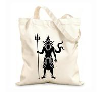 AILOONG har har mahadev the shadow of the supreme Reinforced Bottom Canvas Bag 12 oz thick fabric Uses as a gift bag 35x40cm Large