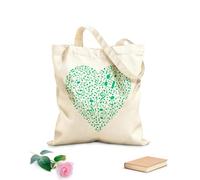 AILOONG heart collected from musical notes Reinforced Bottom Canvas Bag 340g/m² thick fabric Uses as a gift bag