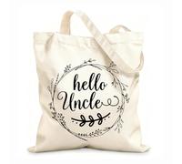 AILOONG hello uncle funny Customizable pattern canvas bags 12 oz thick fabric Matches clothing 31x36cm Medium