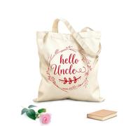 AILOONG hello uncle funny Customizable pattern canvas bags 340g/m² thick fabric Matches clothing