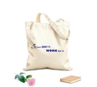 AILOONG Help of Succeed Quote Inspiring Wise Words Unbleached Canvas Tote Bag 340g/m² thick fabric Uses as a tool bag