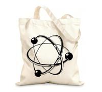 AILOONG High-definition printed tote bags 12 oz thick fabric Atomic Electronics Science Chemistry Nuclear Physics Student Education Reusable 31x36cm Medium