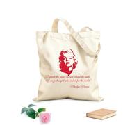 AILOONG High-definition printed tote bags 340g/m² thick fabric Inspirational Words Behind The Smile Under Makeup Reusable