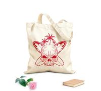 AILOONG High-definition printed tote bags 340g/m² thick fabric Skull Surfing Waves Palm Beach Summer Sea Holidays Reusable