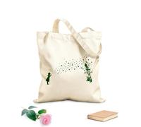 AILOONG High-definition printed tote bags Astronaut And Heart-Shaped Bubble Female Astronaut Daughter Banksy Style Street 340g/m² thick fabric Reusable