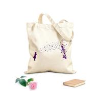 AILOONG High-definition printed tote bags Astronaut And Heart-Shaped Bubble Female Astronaut Daughter Banksy Style Street 340g/m² thick fabric Reusable