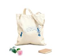 AILOONG High-definition printed tote bags Astronaut And Heart-Shaped Bubble Female Astronaut Daughter Banksy Style Street 340g/m² thick fabric Reusable