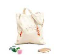 AILOONG High-definition printed tote bags Astronaut And Heart-Shaped Bubble Female Astronaut Daughter Banksy Style Street 340g/m² thick fabric Reusable