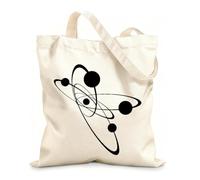 AILOONG High-definition printed tote bags Atomic Electronic Science Chemistry Nuclear Physics 12 oz thick fabric Reusable 35x40cm Large