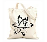 AILOONG High-definition printed tote bags Atomic Science Non-Toxic Materials School Physics Education 12 oz thick fabric Reusable 25x30cm Small
