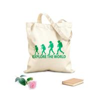 AILOONG High-definition printed tote bags Discover Travel Explore The World Camping 340g/m² thick fabric Reusable