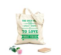 AILOONG High-definition printed tote bags Famous Inspirational Quotes For A Job Well Done 340g/m² thick fabric Reusable