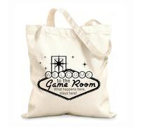 AILOONG High-definition printed tote bags Game Room Welcome To The Game Room Sign 12 oz thick fabric Reusable 35x40cm Large