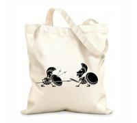 AILOONG High-definition printed tote bags Greek Rome Soldiers Ancient Battle 12 oz thick fabric Reusable 35x40cm Large