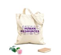 AILOONG High-definition printed tote bags Human Resources Office Style Selection Teamwork 340g/m² thick fabric Reusable