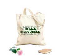 AILOONG High-definition printed tote bags Human Resources Office Style Selection Teamwork 340g/m² thick fabric Reusable