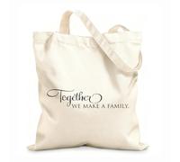 AILOONG High-definition printed tote bags Let'S Make A Family Gallery Sign Together Photos 12 oz thick fabric Reusable 35x40cm Large