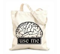 AILOONG High-definition printed tote bags Mental Work Education Motivation Sign Science Quote Learning School 12 oz thick fabric Reusable 31x36cm Medium