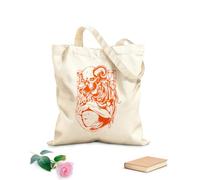 AILOONG High-definition printed tote bags Monster Daemon Skull Skeleton Fear Horror Devil 340g/m² thick fabric Reusable