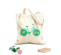 AILOONG High-definition printed tote bags Phrase Eat Well Travel Often Kitchen 340g/m² thick fabric Reusable