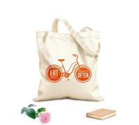 AILOONG High-definition printed tote bags Phrase Eat Well Travel Often Kitchen 340g/m² thick fabric Reusable