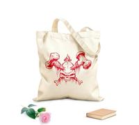 AILOONG High-definition printed tote bags Skull Bones Skeleton Corpse Grave Dead Fire 340g/m² thick fabric Reusable