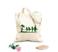 AILOONG High-definition printed tote bags Surfer Girl Sunset Surfing Sea Waves Beach Style Summer Sport 340g/m² thick fabric Reusable