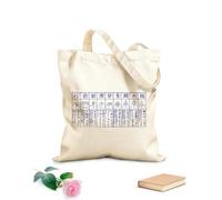 AILOONG High-definition printed tote bags Taoist Lin Bing Douzhe all march forward in formation hand gestures notes nine-character mantra 340g/m² thick fabric Reusable