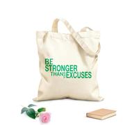 AILOONG High-definition printed tote bags The Gymnasticsnasium Is More Powerful Than Your Excuses Workout Fitnesscenter Motivation 340g/m² thick fabric Reusable
