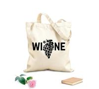AILOONG High-definition printed tote bags Wine Vine Grape Wine Shops Bars 12 oz thick fabric Reusable 31x36cm Medium