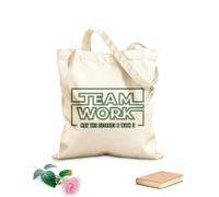 AILOONG High-definition printed tote bags Words Teamwork Star Wars Work Office 340g/m² thick fabric Reusable