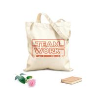 AILOONG High-definition printed tote bags Words Teamwork Star Wars Work Office 340g/m² thick fabric Reusable
