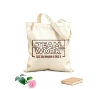 AILOONG High-definition printed tote bags Words Teamwork Star Wars Work Office 340g/m² thick fabric Reusable