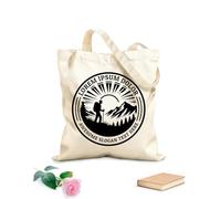 AILOONG Hiking Man Alone Logo People Icon Cotton Canvas Shoulder Bags 12 oz thick fabric Uses as a tool bag 35x40cm Large