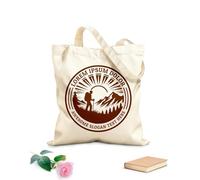 AILOONG Hiking Man Alone Logo People Icon Cotton Canvas Shoulder Bags 340g/m² thick fabric Uses as a tool bag