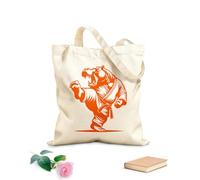 AILOONG Hippopotamus karate athlete Customizable pattern canvas bags 340g/m² thick fabric Matches clothing