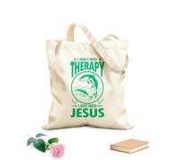 AILOONG i don't need therapy i just need jesus template Customizable pattern canvas bags 340g/m² thick fabric Matches clothing