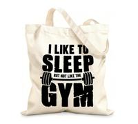 AILOONG i like to sleep but not like the gym design Customizable pattern canvas bags 12 oz thick fabric Matches clothing 25x30cm Small