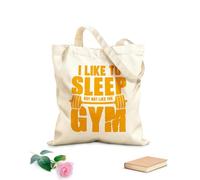 AILOONG i like to sleep but not like the gym design Customizable pattern canvas bags 340g/m² thick fabric Matches clothing