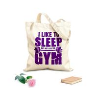 AILOONG i like to sleep but not like the gym design Customizable pattern canvas bags 340g/m² thick fabric Matches clothing