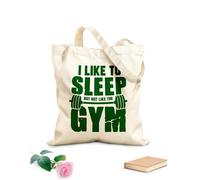 AILOONG i like to sleep but not like the gym design Customizable pattern canvas bags 340g/m² thick fabric Matches clothing